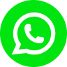 White WhatsApp phone icon inside a speech bubble on a bright green circular background.